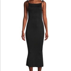 Danielle Bernstein WeWoreWhat Black Tie Midi Dress